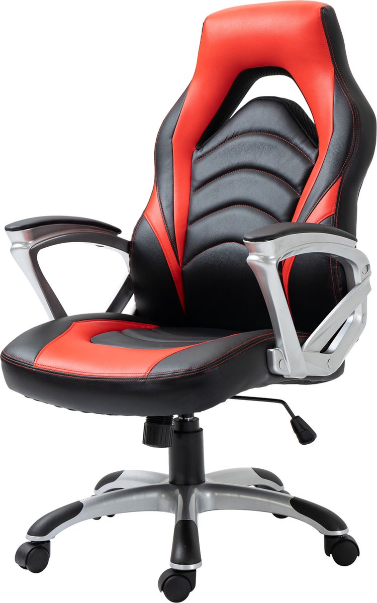 Game Stoel Gaming Chair Gamestoel - Zwart met Rood