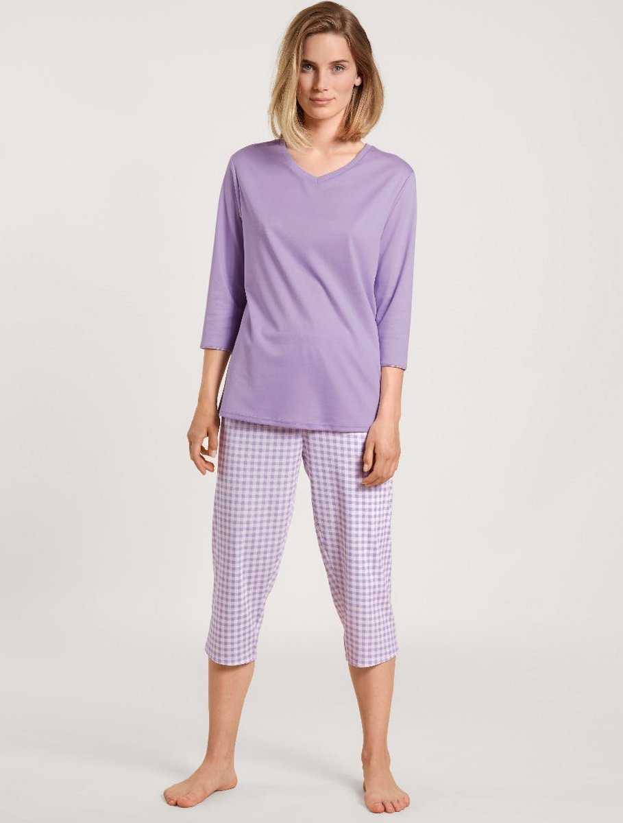 Calida Pyjama 3/4 broek 'Purple' Katoen 44-46