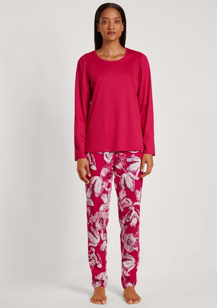 Calida Pyjama lange broek 'Red' Katoen 48-50