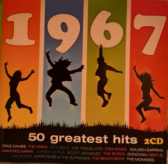 De 50 Grootste Hits Uit 1967 - Dubbel Cd - Bee Gees, The Kinks, Boudewijn De Groot, Golden Earring, Rob De Nijs, The Byrds, Hollies, The Shoes, The Cats
