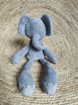 LoVinn - Knuffel olifant - grijs - 35 cm - baby knuffel - gepersonaliseerd - met naam
