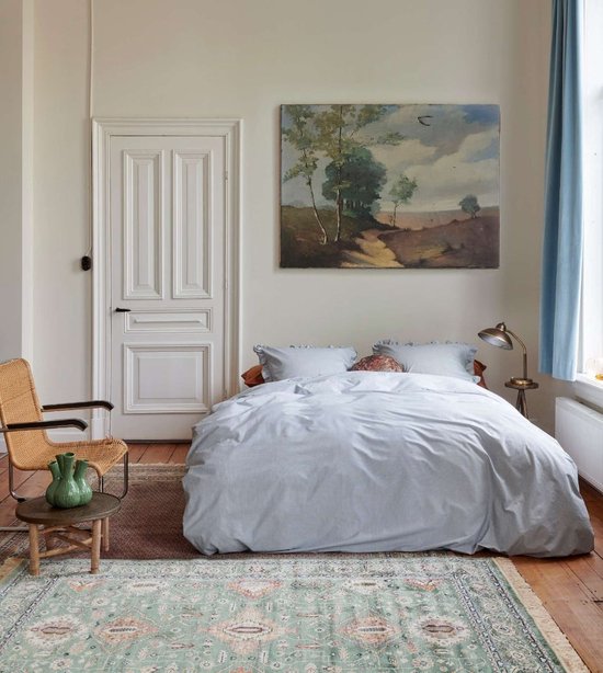 At Home by BeddingHouse Flamboyant - Housse de couette - Double - 200 x 200/220 cm - Blauw Grijs