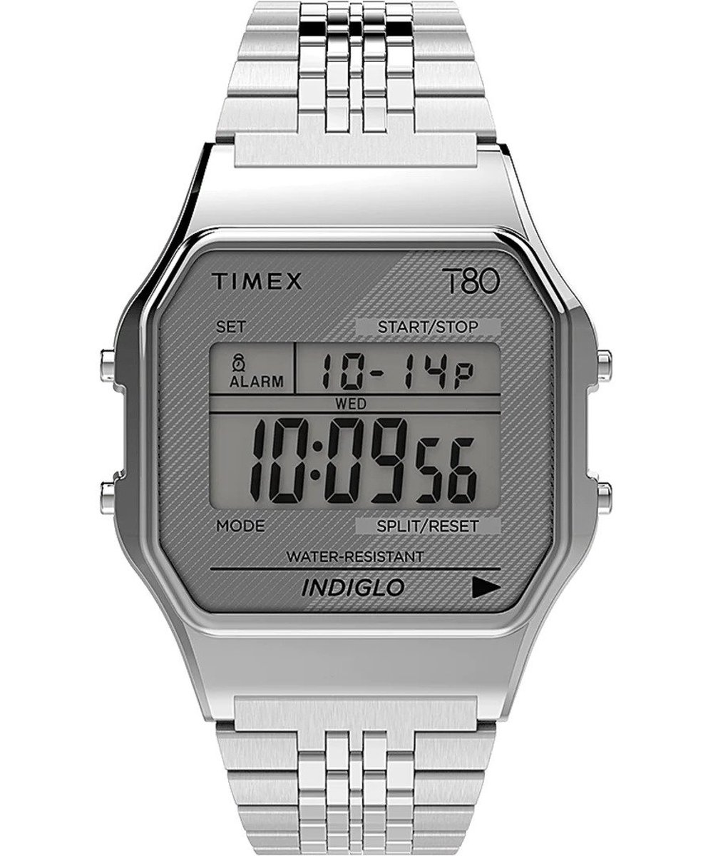 Timex T80 TW2R79300 Horloge - Staal - Zilverkleurig - Ø 34 mm