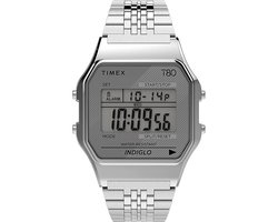 Timex T80 TW2R79300 Horloge - Staal - Zilverkleurig - Ø 34 mm