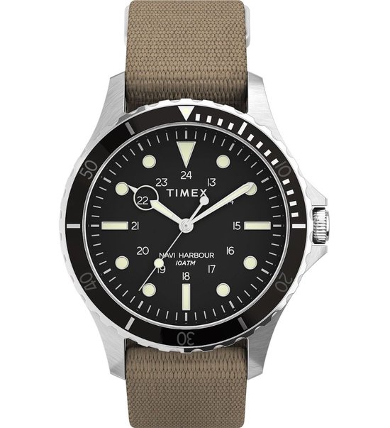 Timex Navi TW2U90000 Horloge - Textiel - Bruin - Ø 41 mm