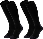 NOMAD® Ski Sock Premium Merino Wool 2-Pack - Taille 39-42 - Ski, Snowboard ou Marche - Bon transport de l'humidité - Renfort Extra