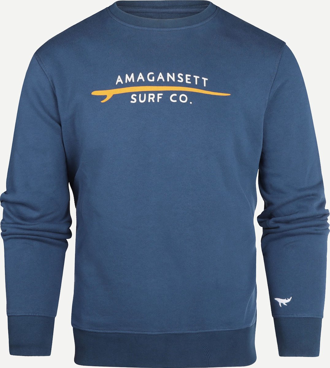Amagansett Lente/Zomer 2023 Trui Crewneck Sweater Surf Mannen - Regular fit - Organic Cotton - Blauw (S)