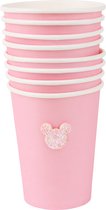 Tasses roses sur le Thema de Minnie Mouse - Décoration de table rose Minnie Mouse - Handgemaakt -