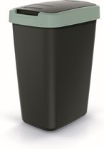 Prosperplast - Prullenbak / Afvalbak 25L - Zwart met groen frame