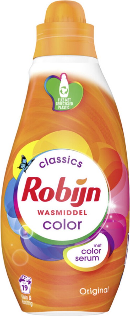 Robijn Klein & Krachtig Color Vloeibaar Wasmiddel - 8 x 19 wasbeurten - Voordeelverpakking - Robijn