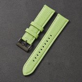 Bracelet de montre connectée - Convient pour Samsung Galaxy Watch 3 45 mm, Gear S3, Huawei Watch GT 2 46 mm, Garmin Vivoactive 4, bracelet de montre 22 mm - Cuir - Fungus - Vert clair