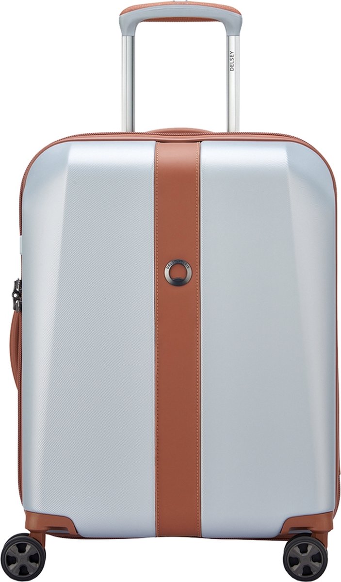 Delsey Handbagage harde koffer / Trolley / Reiskoffer - Promenade - 55 cm - Zilver
