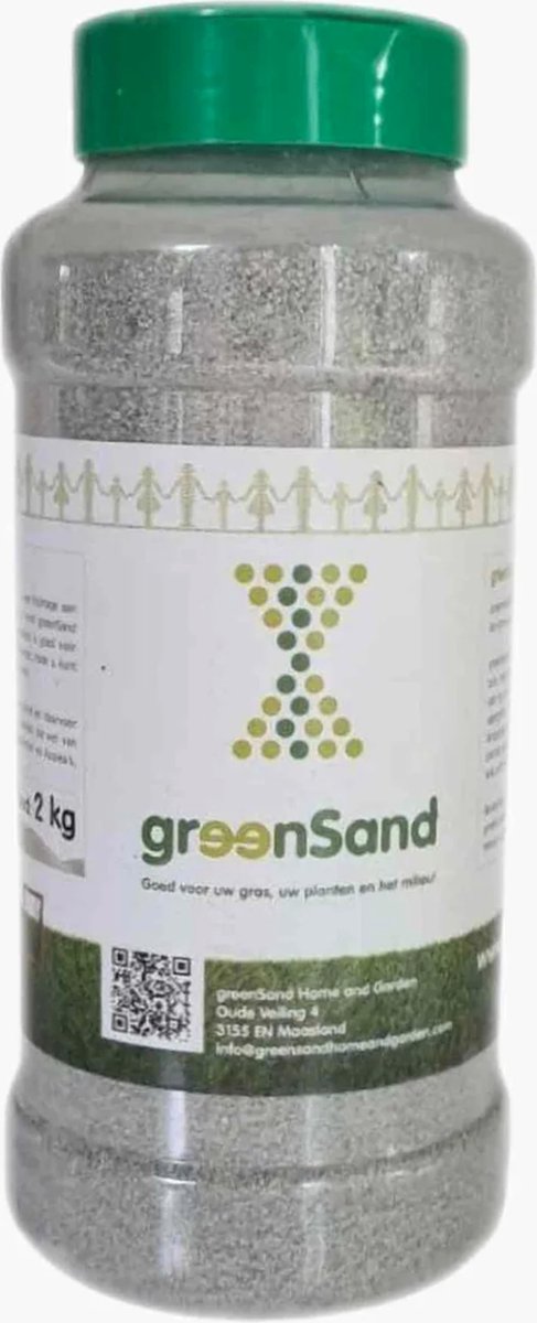 2 kg Greensand - Strooibus Bodemverbeteraar - CO2 opruimen reductie duurzaam klimaatverandering Olivijnzand Olivijn zand bus strooien