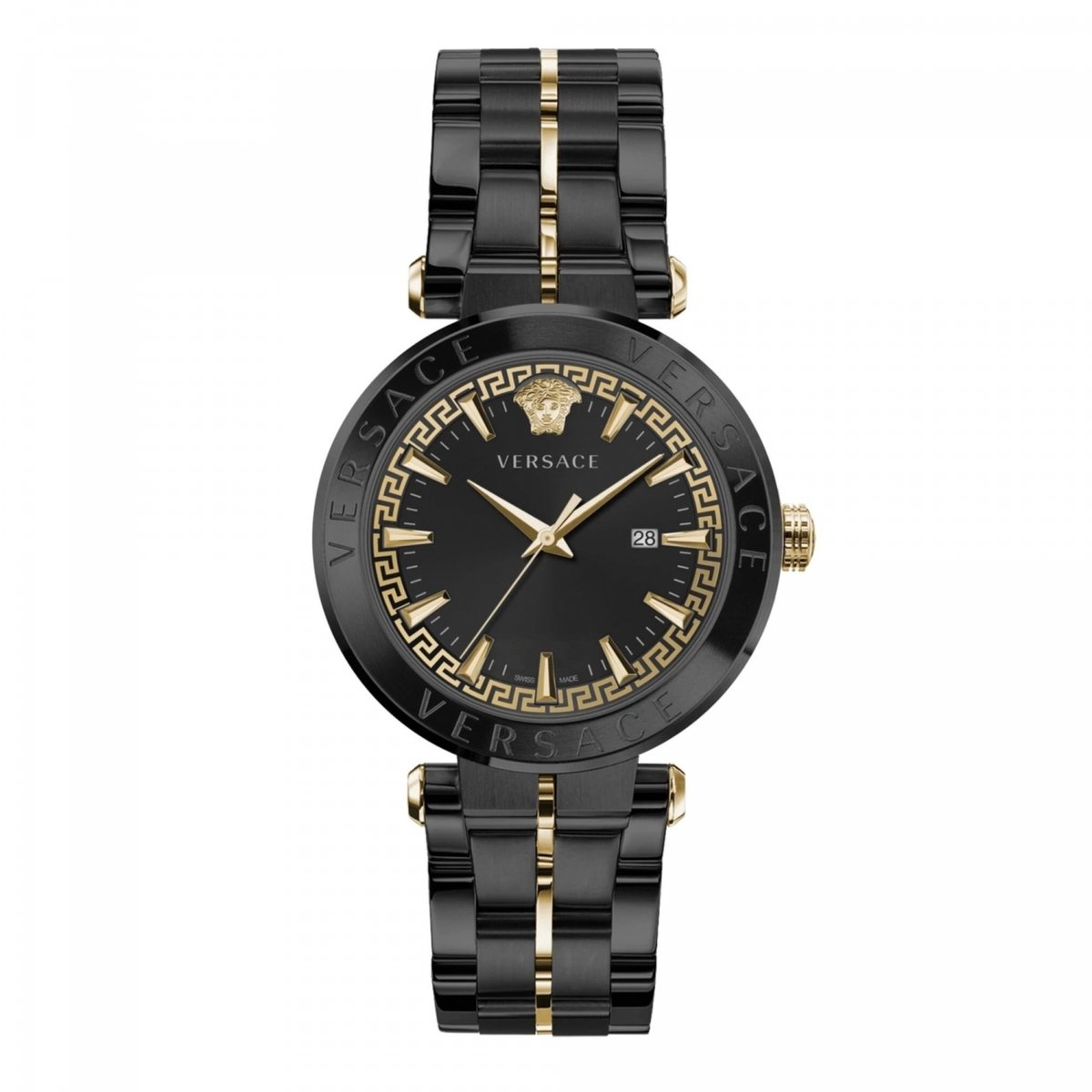 Versace VE2G00621 horloge mannen - Roestvrij Staal - zwart