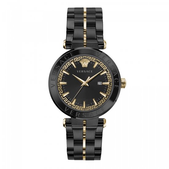 Versace VE2G00621 horloge mannen - Roestvrij Staal - zwart