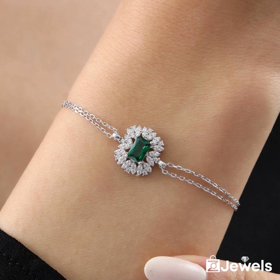 OZ Jewels Bracelet en argent avec Design trèfle à quatre feuilles de  diamants