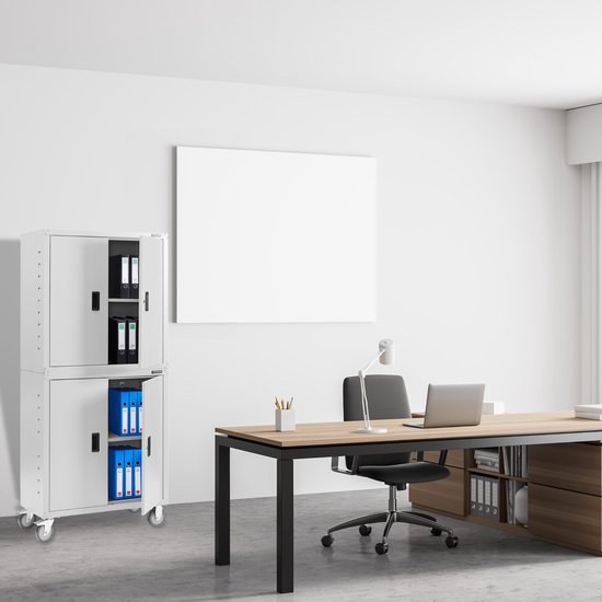 VASAGLE archiefkast, rolcontainer, vrij verrijdbaar, met wielen en 3 laden, voor documenten in DIN A4, briefformaat, printerstandaard, industriële stijl, vintage bruin-zwart OFC041B01