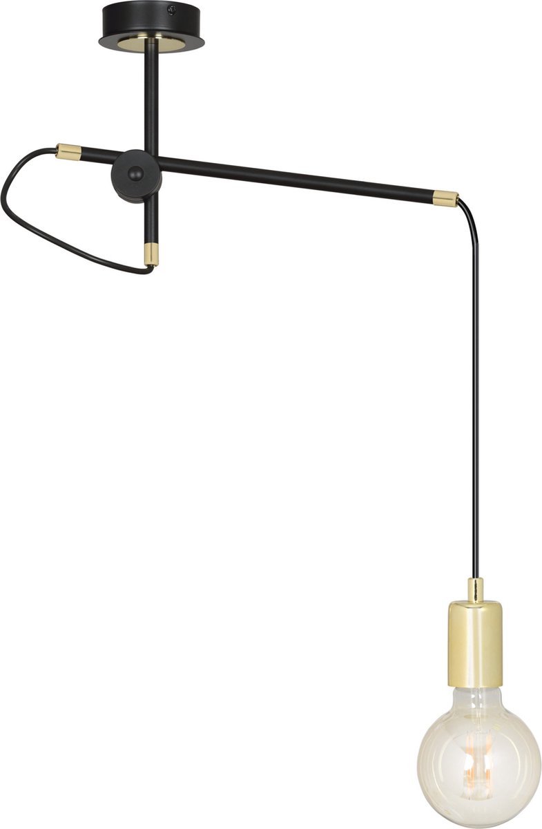 Emibig - Hanglamp Artemis 1 Zwart/Goud 35 cm