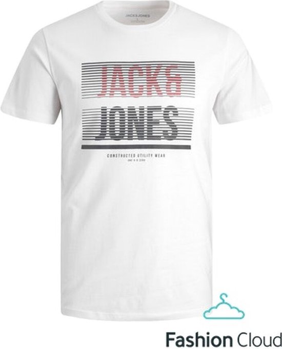 Jack & Jones Jack &Jones Brix Tee Ss Crew Neck White WIT S