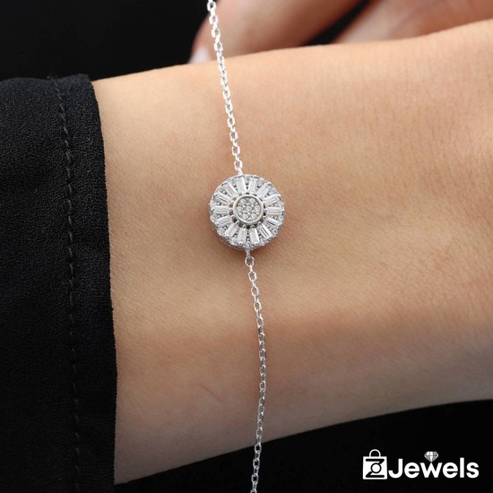 OZ Jewels Bracelet en argent avec Design tournesol et zirconium | bol