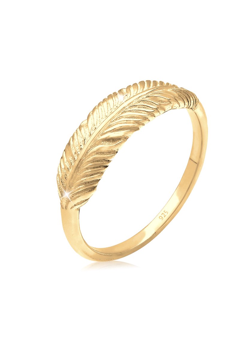Elli Ringen Veer vleugel boho trend 925 zilver verguld