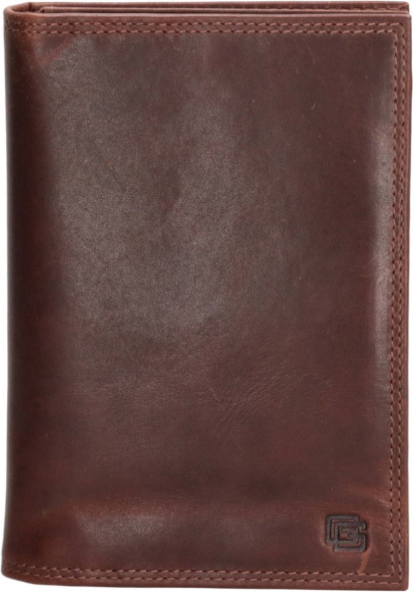 Gio Gini Rembrandt van Rijn - Leren Etui voor Paspoort Autopapieren en Pasjes RFID - Unisex - Cognac
