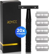 Royce Professionele scheermes - Veiligheidsscheermes - Inclusief 20 mesjes - Scheermesjes mannen - Scheermesjes vrouwen - Scheermes