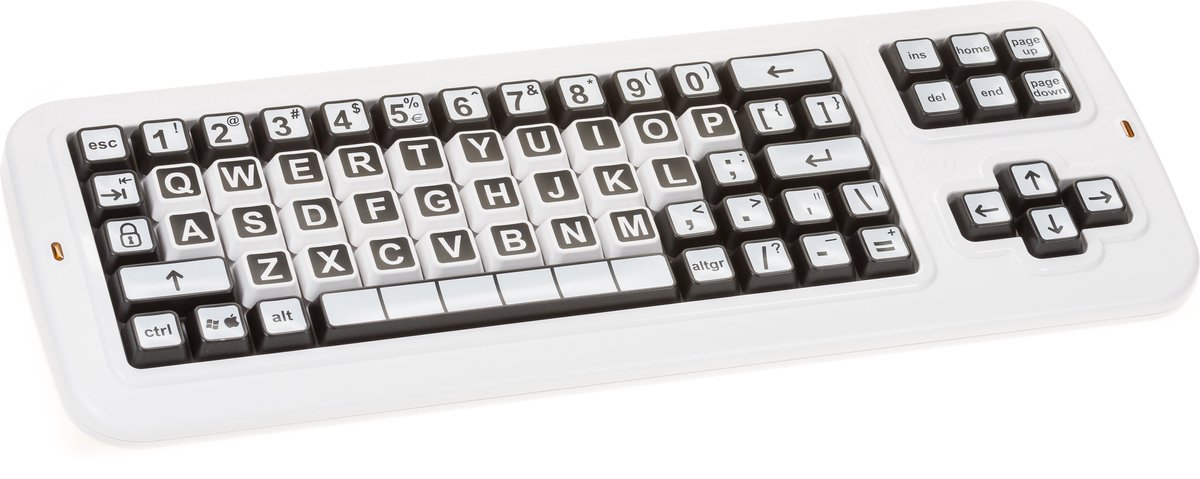 Clevy Contrast - Keyboard - Extra grote toetsen - Slechtzienden toetsenbord
