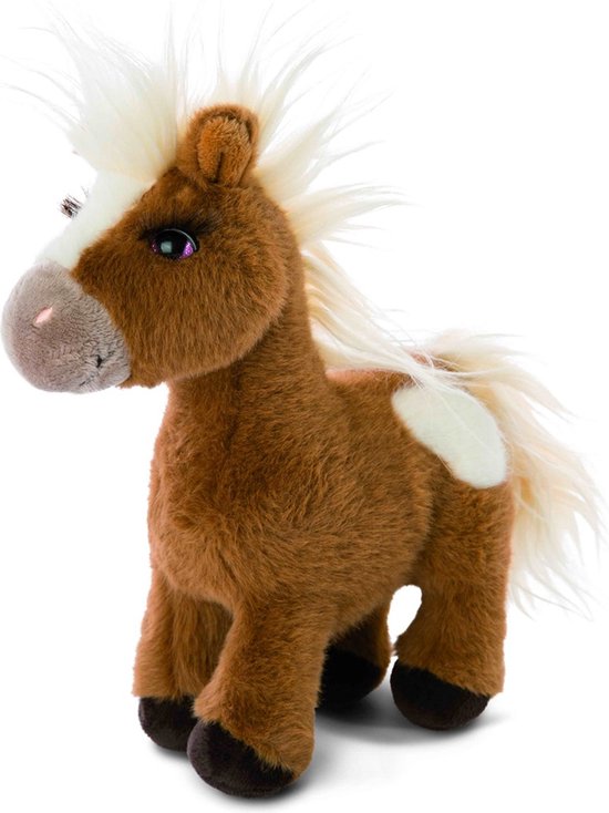 Nici Mystery Hearts Pony/paard Lorenzo pluche knuffel - bruin - 25 cm