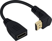 NÖRDIC HDMI-N5027 - HDMI 2.1-adapter - 8K60Hz / 4k120Hz - Mannelijk naar Vrouwelijk - Hoek naar beneden - 17cm