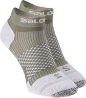 Salomon Socks - Running Cross Pro - Deep Lichen Green/Lunar Rock - S 36-38