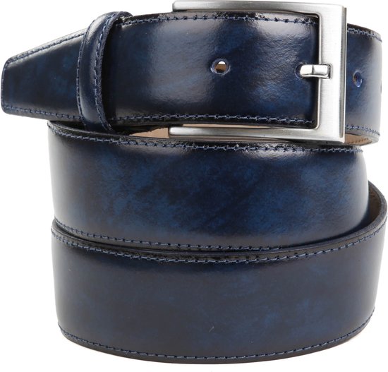 Riem Marine 317 - Convient - Tour de taille 95cm - Cuir - Ceinture Femme & Homme Unie