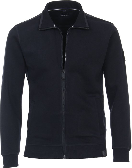 Casa Moda - Sport Vest Zip Donkerblauw - Heren - Maat 5XL - Regular-fit