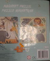 Magneet Puzzel - 2x 20 deeltjes - Dieren