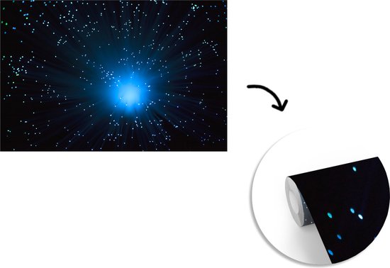 Papier fotobehang bleue pour un fond noir