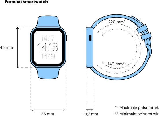 Apple Watch Series 8 - 4G - 45mm - Goud Roestvrijstaal