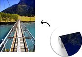 Behang - Fotobehang Brug in het Nationaal park Mount Aspiring op South-Island - Breedte 190 cm x hoogte 280 cm