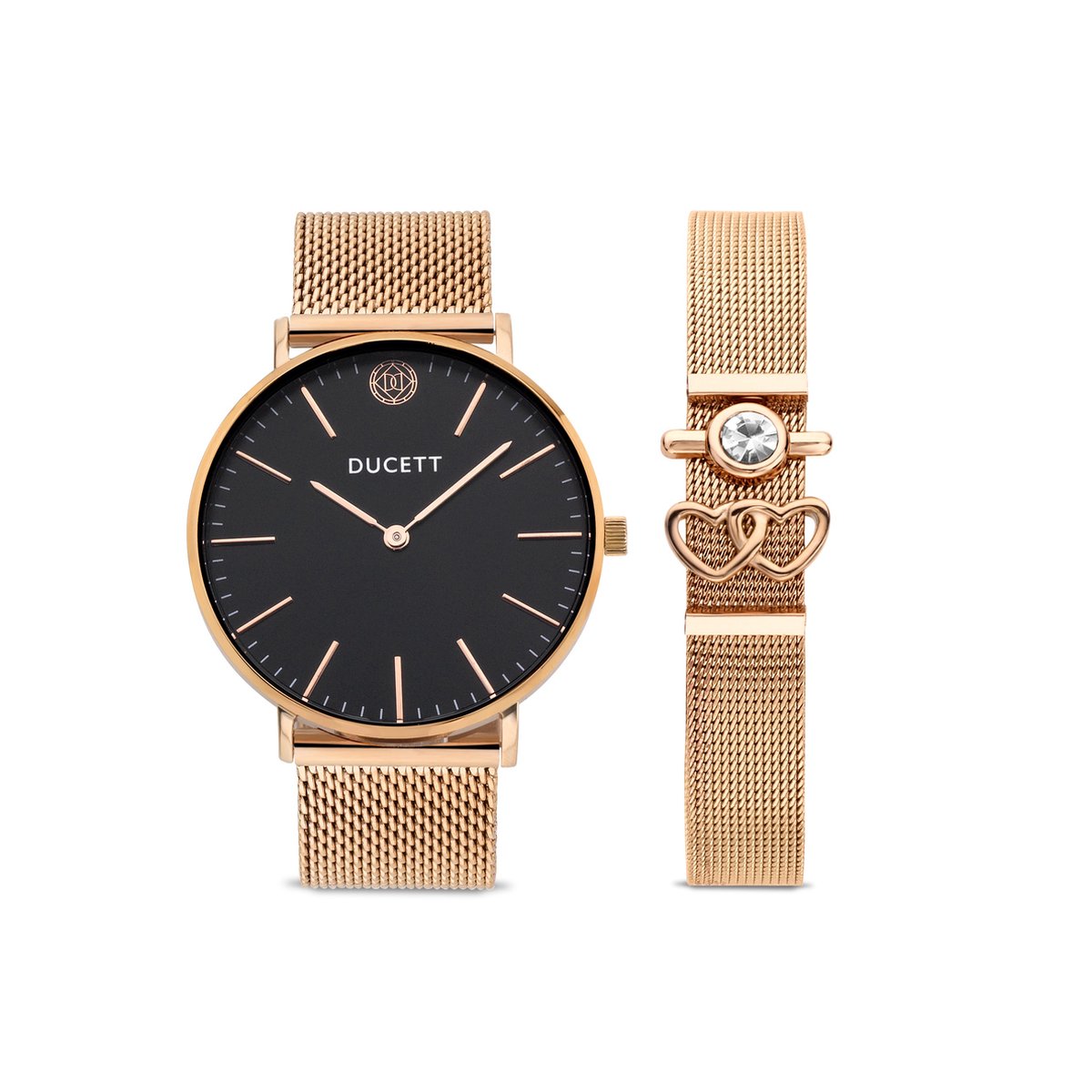 DUCETT - Black mesh + Mesh bracelet luxe gold - Watches - Dames
