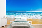 Behang - Fotobehang Strand - Zee - Blauw - Breedte 600 cm x hoogte 400 cm