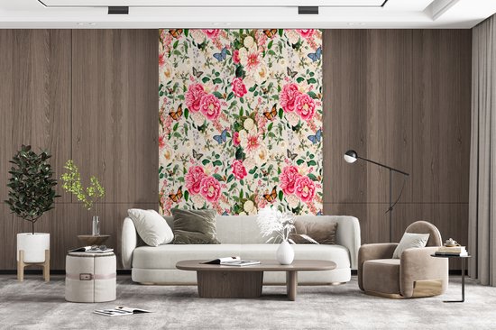 Papier peint - Papiers Papier peint photo Fleurs - Printemps - Insectes - Largeur 195 cm x Hauteur 300 cm