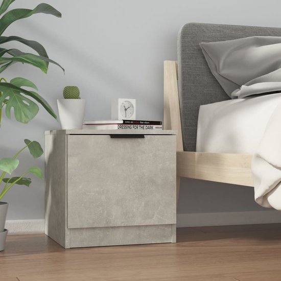 vidaXL 2x Nachtkastje Spaanplaat Grijs Bedtafeltje Bedkast Nachtkastjes