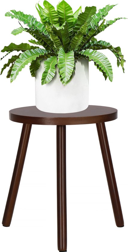 Foto: Springos plantentafel plantenstandaard 35 cm donkerbruin