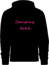 Grappige hoodie - trui met capuchon - Campingbitch - vakantie - camping - maat L