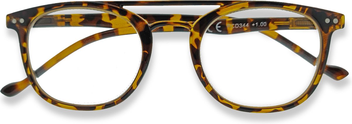 Noci Eyewear RCD344 John Leesbril +2.00 Tortoise montuur met karamelkleurige touch