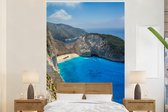 Behang - Fotobehang Het Navagio strand op Zakynthos - Breedte 160 cm x hoogte 240 cm