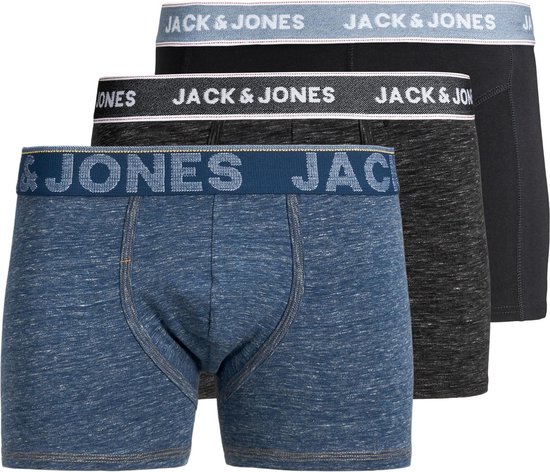Jack&Jones - Heren - JACDENIM TRUNKS 3 PACK NOOS - Blauw - S