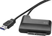 Renkforce HDD/ SSD Adapter [1x USB 3.2 Gen 1 stekker A (USB 3.0) - 1x SATA-combi-stekker 15+7-polig] Vergulde steekcont