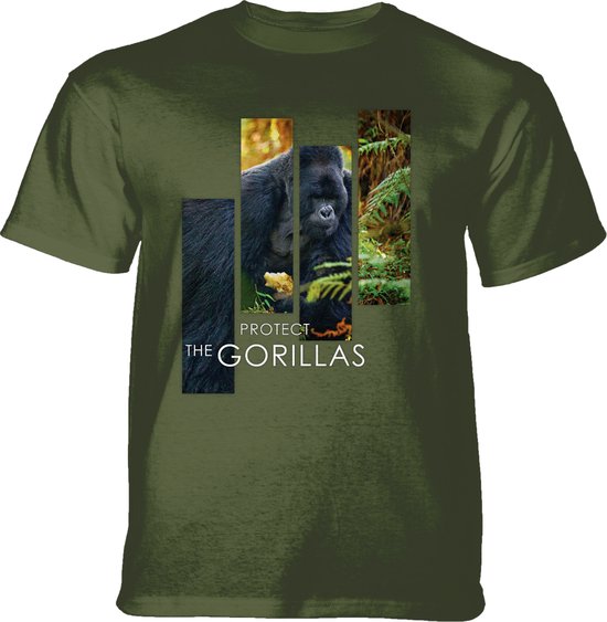 T-shirt Protect Gorilla Split Portrait Green 4XL