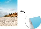 Behang - Fotobehang Caribisch strand in Tulum bij Mexico - Breedte 190 cm x hoogte 280 cm
