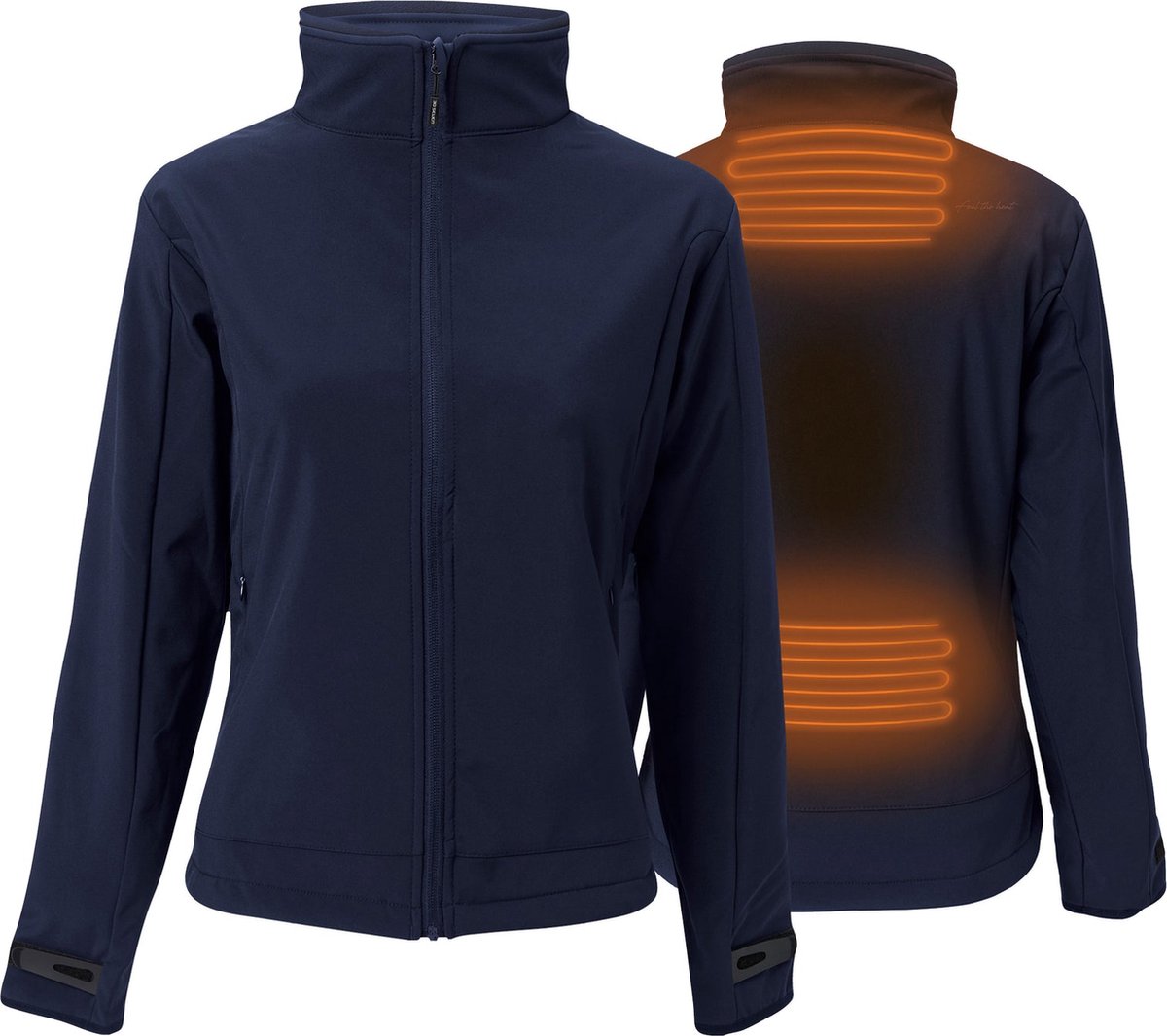 Verwarmde Softshell Jas Slim Fit voor dames Met extra warme fleecevoering Rapid power technologie Blauw